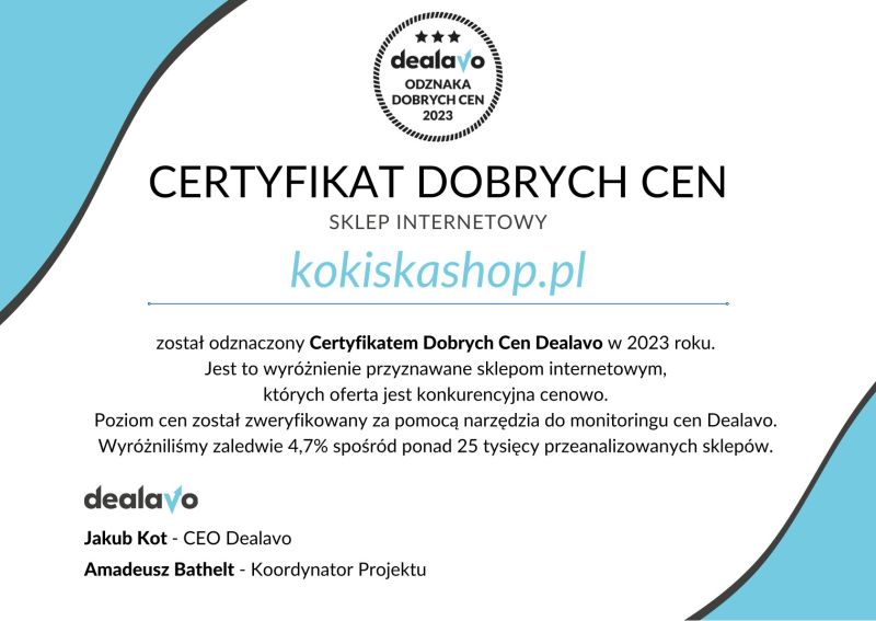 Kokiskashop.pL otrzymuje Odznakę Dobrych Cen 2023! od Dealavo