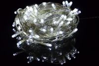 Garth świąteczny LED łańcuch - 9 m, 100 diod, zimna biel