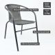 Krzesło bistro ogrodowe, składane, szare