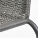 Krzesło bistro ogrodowe, składane, szare