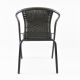 Krzesło bistro ogrodowe, składane, szare