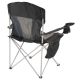 Składane krzesło kempingowe XL czarne/szare