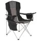 Składane krzesło kempingowe XL czarne/szare