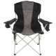 Składane krzesło kempingowe XL czarne/szare