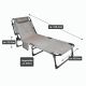 Składany leżak, szary, wymiary: 189,5 x 58,5 x 33,5 cm