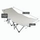 Składany leżak, beżowy, z przenośną torbą