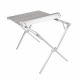 Stół kempingowy z torbą, aluminiowy, szary, 108 x 71 x 72 cm