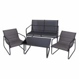 Zestaw ogrodowy Astoria, stal, szary