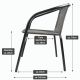 Krzesło ogrodowe bistro, sztaplowane, ciemnoszare