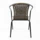Krzesło ogrodowe bistro, sztaplowane, ciemnoszare
