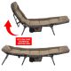 Leżak kempingowy z poduszką, 175 x 65 cm, khaki.