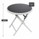 Stolik bistro ogrodowy, składany, Ø 45 cm czarny ciemny