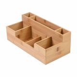Organizer na artykuły papiernicze, bambusowy 30 x 15 x 11 cm