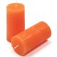 Zestaw świec rustykalnych, 10 cm, Ø 5 cm, pomarańczowe 8 szt