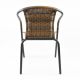 Krzesło bistro ogrodowe, składane, brązowe
