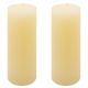 Zestaw świec rustykalnych, 20 cm, Ø 7,5 cm, kremowe, 2 szt.