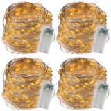 Zestaw 4 przewodów świetlnych 40 LED, ciepła biel