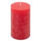 Zestaw świec rustykalnych, 11,5 cm, Ø 6,8 cm, czerwony, 12 s