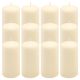 Zestaw świec filarowych, 11,5 cm, Ø 6 cm, kremowe, 12 szt.