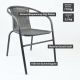 Zestaw krzeseł ogrodowych bistro, szare, 2 szt