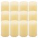 Zestaw świec rustykalnych, 11,5 cm, Ø 6,8 cm, kremowy, 12 sz