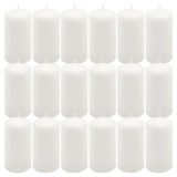 Zestaw świec filarowych, 11,5 cm, Ø 6 cm, białe, 18 szt.