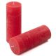 Zestaw świec rustykalnych, 20 cm, Ø 7,5 cm, czerwony, 4 szt.