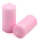 Zestaw świec filarowych, 10 cm, Ø 5 cm, różowe, 8 szt.