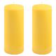 Zestaw świec filarowych, 25 cm, Ø 10 cm, żółte, 2 szt.