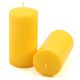 Zestaw świec słupkowych, 15 cm, Ø 7,5 cm, żółty, 4 sztuki.