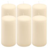 Zestaw świec stołowych, 15 cm, Ø 7,5 cm, kremowy, 6 sztuk