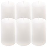 Zestaw świec rustykalnych, 11,5 cm, Ø 6,8 cm, biały, 6 szt.