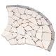 Mozaika z naturalnego kamienia, wachlarz, beż 0,98 m².