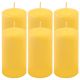 Zestaw świec słupkowych, 11,5 cm, Ø 6 cm, żółty, 6 sztuk.