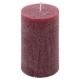 Zestaw świec rustykalnych, 11,5 cm, Ø 6,8 cm, bordowy, 12 sz