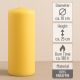 Zestaw świec filarowych, 25 cm, Ø 10 cm, żółte, 4 szt.