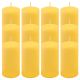 Zestaw świec słupkowych, 11,5 cm, Ø 6 cm, żółte, 12 szt.