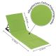 Regulowana podkładka plażowa z oparciem, zielona, 2 sztuki