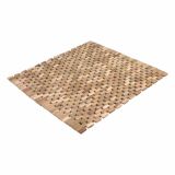 Antypoślizgowa mata, teak, naturalna, 50 x 48,5 cm