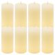 Zestaw świec rustykalnych, 10 cm, Ø 5 cm, kremowy, 8 szt.