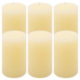 Zestaw świec rustykalnych, 11,5 cm, Ø 6,8 cm, kremowy, 6 szt