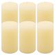 Zestaw świec rustykalnych, 11,5 cm, Ø 6,8 cm, kremowy, 6 szt