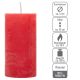 Zestaw świec rustykalnych, 10 cm, Ø 5 cm, czerwony, 8 szt.