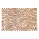 Mata antypoślizgowa, drewno tekowe, naturalna, 60 x 40 cm