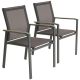Zestaw krzeseł ogrodowych, szary, 2szt