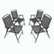 Zestaw krzeseł ogrodowych, czarny, 90,5 x 57 x 65,5 cm,4 szt