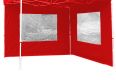 Zestaw 2 ścian bocznych do namiotu - czerwony