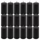 Zestaw świec filarowych, 11,5 cm, Ø 6 cm, czarne, 18 szt.