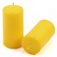 Zestaw świec filarowych, 10 cm, Ø 5 cm, żółte, 8 szt.
