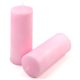 Zestaw świec słupkowych, 20 cm, Ø 7,5 cm, różowy, 4 szt